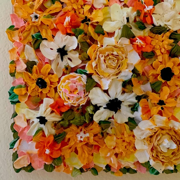 Art Wooden panel Acrylic flowers